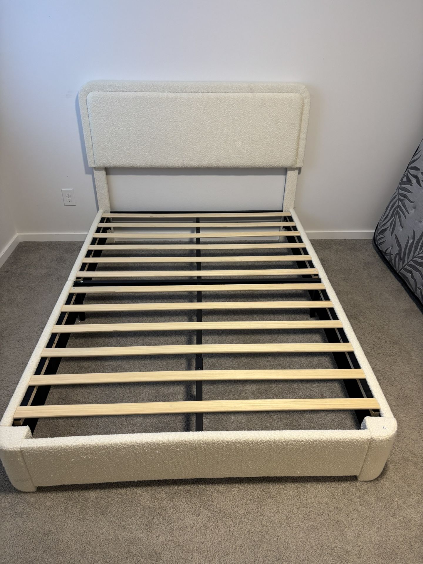 Full Size Bed Frame, Headboard, Soft Rounded corners