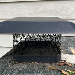 Galvanized Steel Fixed Chimney Cap in Black