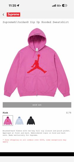 Supreme Jordan zip up hooded sweatshirt