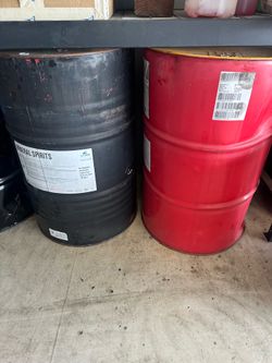 Two 55 gallon drums