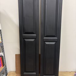 New Pair of 11.5” x 54.25” Vinyl Black Shutters