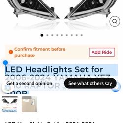 LED Headlights Set for 2006-2024 YAMAHA YFZ 450 RAPTOR 350 700 700R