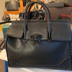 Versace Medusa Leather Handbag  Authentic