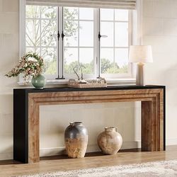 70” Modern Two-Tone Console Table