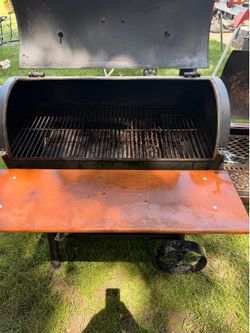 Oklahoma joes reverse flow smoker.