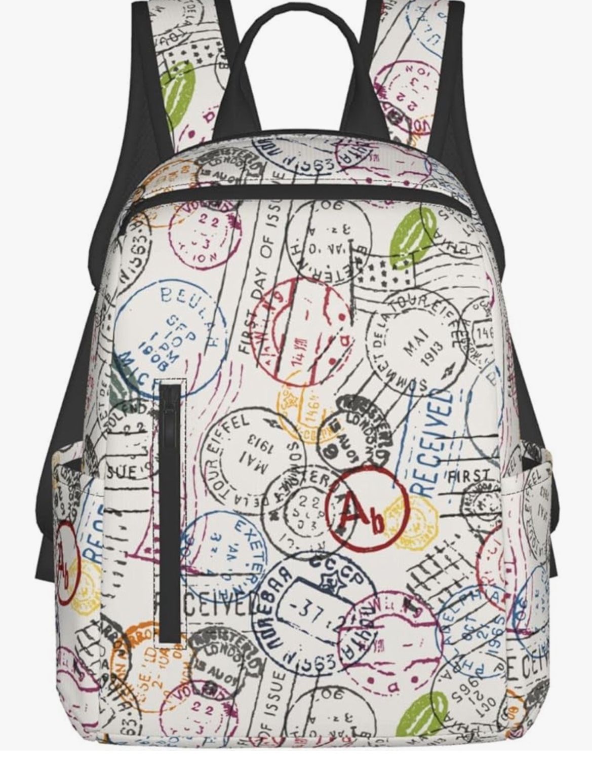 Travel Backpack for Women Men Stamps Laptop Backpack Casual Daypack Backpacks