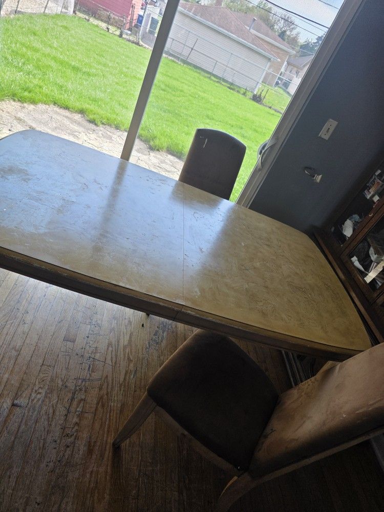 Wood Dining Table 4 Chairs