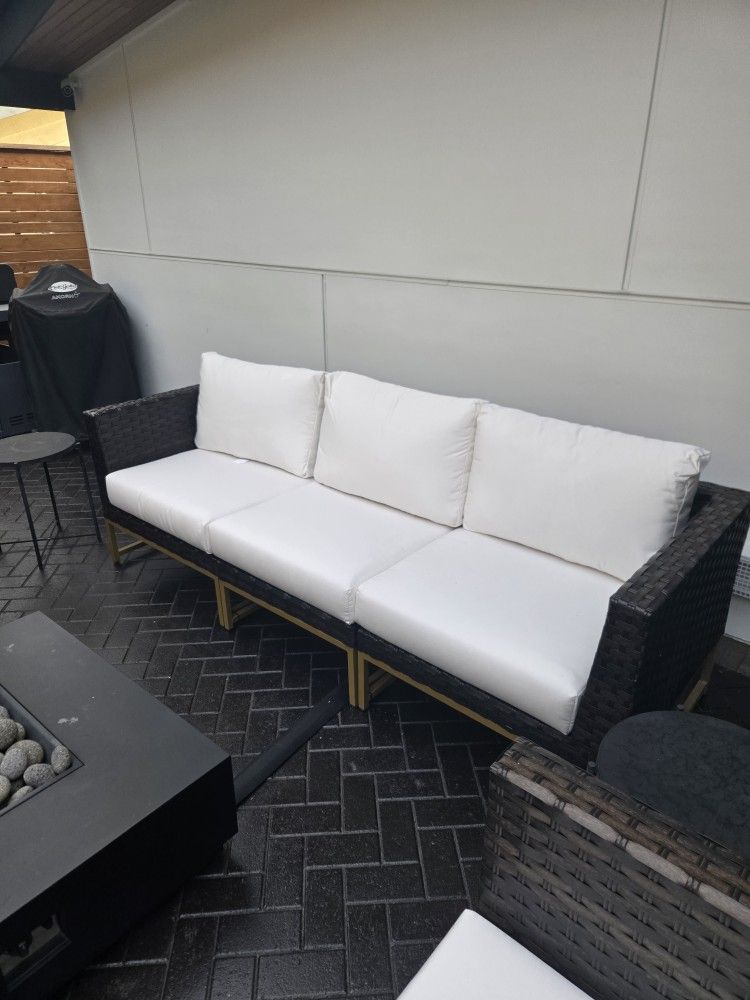 White Outdoor Cushion Only