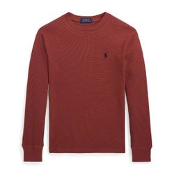 Polo Ralph Lauren Big Boys Waffle-Knit Cotton Long-Sleeve T-shirt Size XL(18-20) Red - RETAIL $45