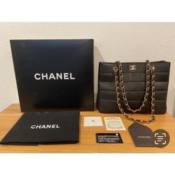 Authentic Chanel Black Leather Handbag - Never Used