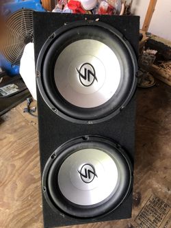 Two 12” Lightning audio speakers with box