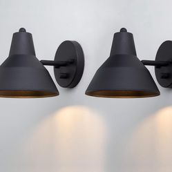 Yosoan Set of 2 Indoor Reading Wall Sconce with On Off Switch, Hardwired Vintage Wall Mount Metal Fixture Lamp with 6.89" Bowl Antique Metal Shade Bed