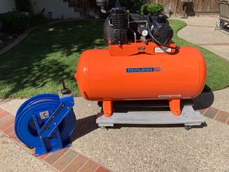 Air Compressor Devilbiss 60 Gallon With Hose Reel. 240v.