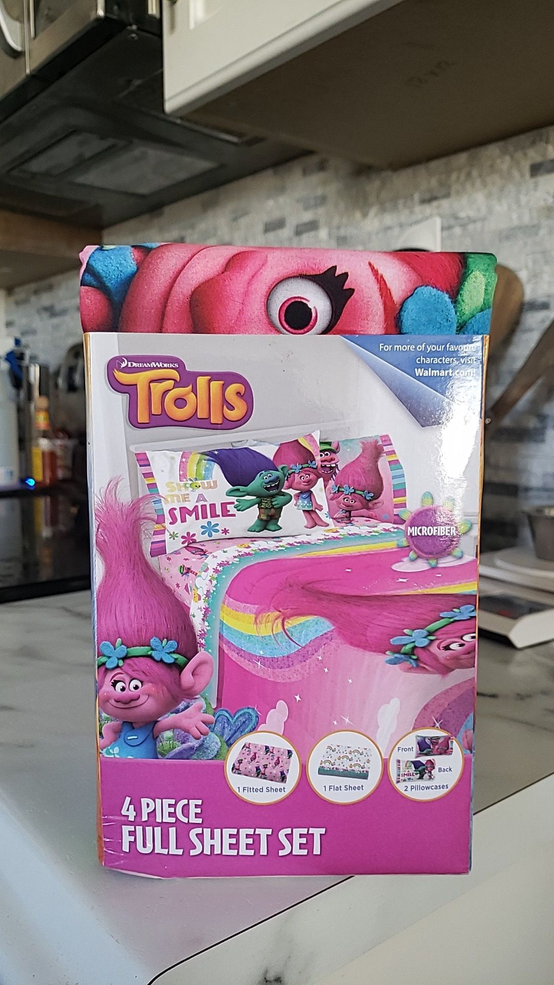 TROLLS 4PC FULL SHEET SET