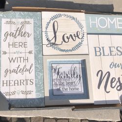 New family and home 5 pictures grouping 