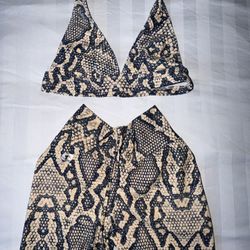 Women’s OHYASFIT Snake-print 2 Piece Activewear Set Sz. S