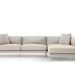 Modloft Reade Leather Beige Sectional  
