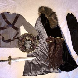 John Snow Costume KIDS Medieval Lord WITH BOOTS Halloween Costume