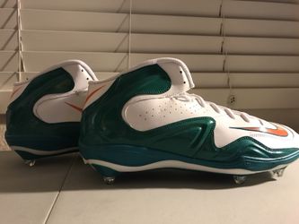 NEW Zoom Merciless Teal/White/Orange Hightop Football Cleats (S:14) BOX INCLUDED. GREAT HOLIDAY GIFT!
