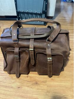 $100 Retro leather bag dark brown