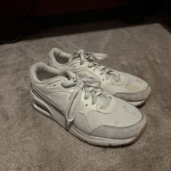 White and Beige Nike Air Shoes