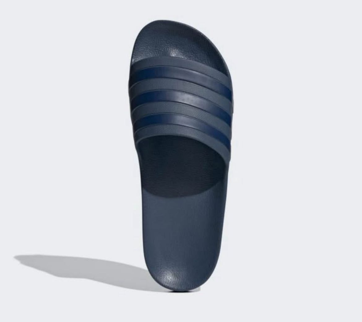 Adidas Men’s Size 12 Adilette Aqua Slides, Blue, NEW