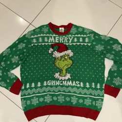 Grinch adult 2XL sweater men women unisex ugly sweater Christmas long sleeve pajama holiday Navidad 