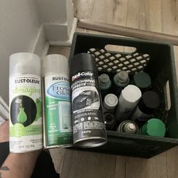 Lot Of Spray Paint Cans, Multiple Colors