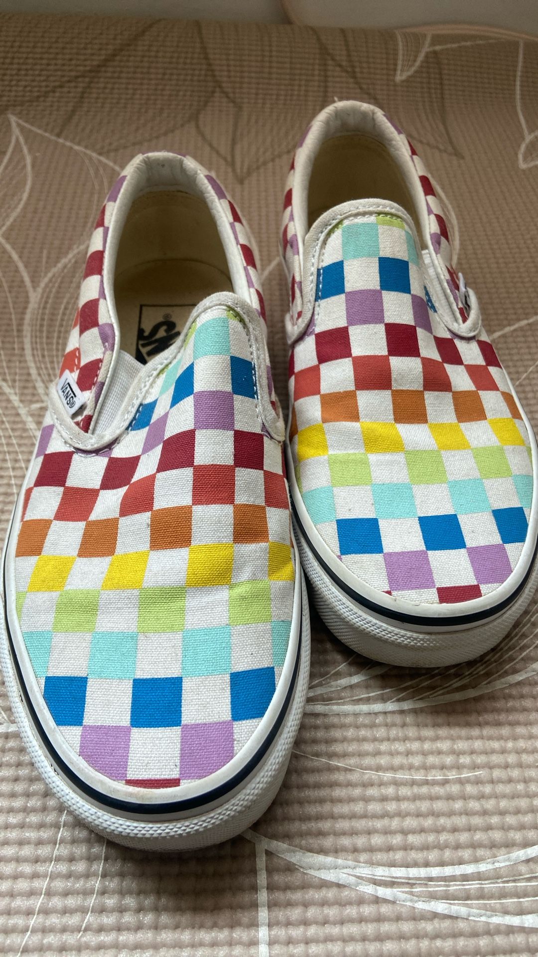 Vans Rainbow Checkered Shoes