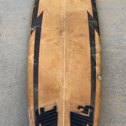Vintage Minard Lightning Bolt Surfboard
