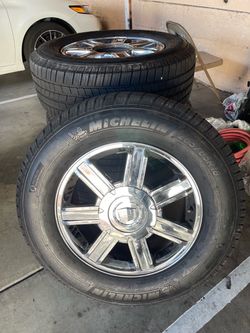 4 rines y llantas Michelin medida 265/65R18 para Cadillac Escalade Del 2007 al 2014 obo