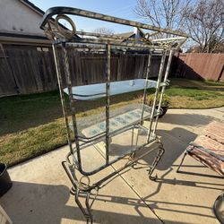 MAJOR PRICE CUT! Metal Glass Shelving. Perfect For Display. Previously Used In A Boutique. Still Available 