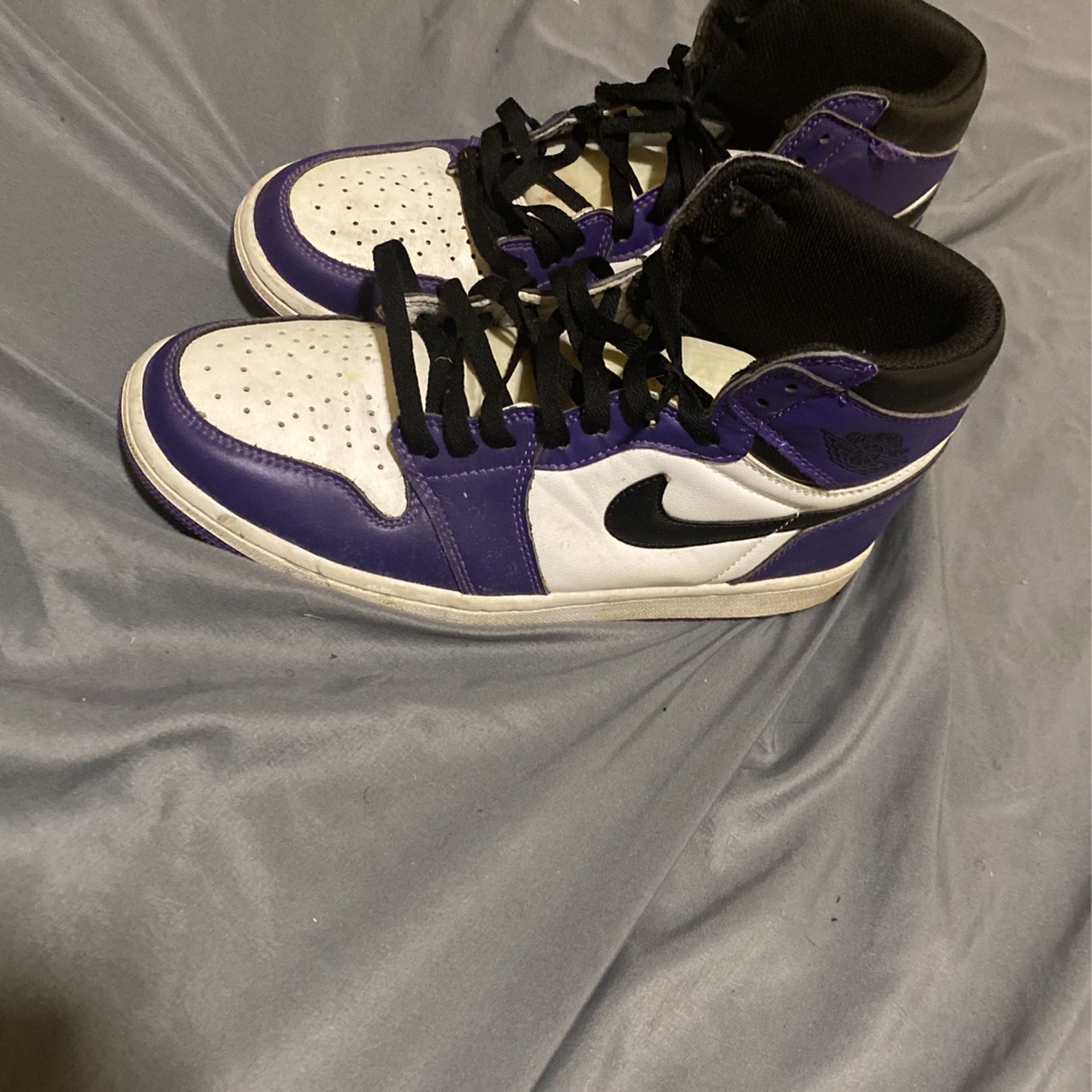 Jordan 1 Nike Purple. 9 And A Half. Purple And Black White 