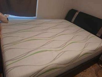 Queen Size Mattress, Frame, Headboard