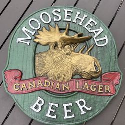 Vintage 3D Moosehead Canadian Lager Beer Sign