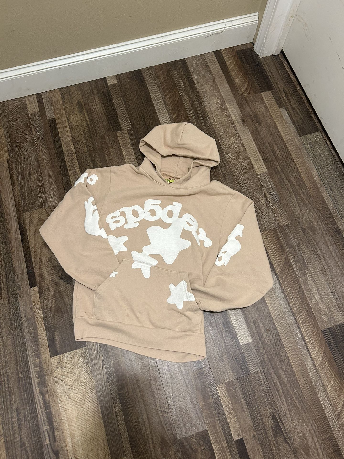 Tan Beluga Sp5der Hoodie