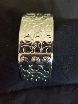 Coach silver bangle