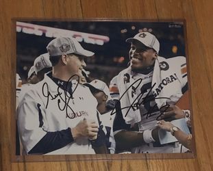 Cam Newton & Gene Chizik Autographed 8x10 Photo