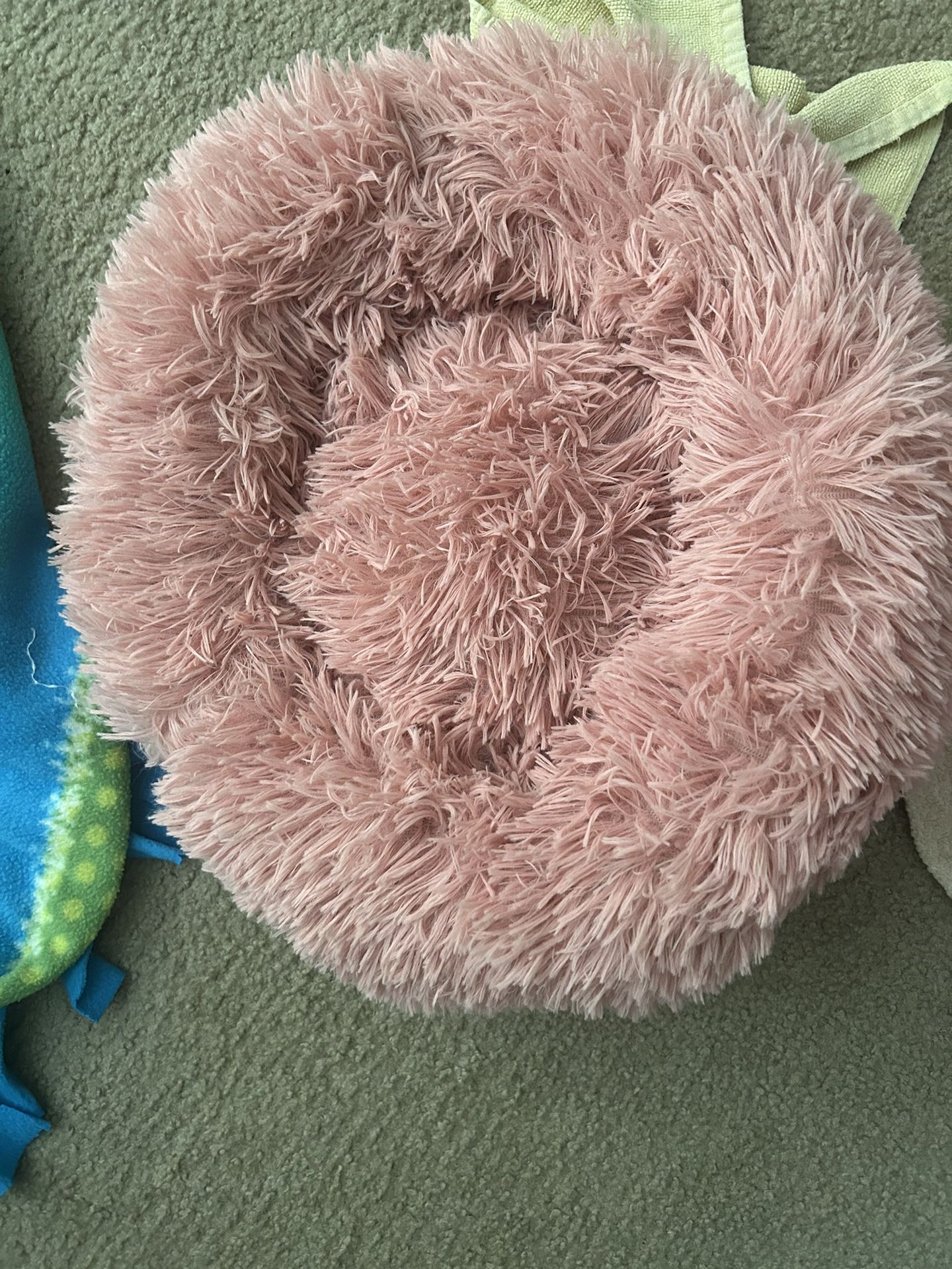 Pink Fuzzy Puppy Bed 