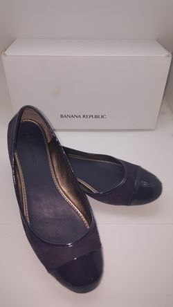 Banana republic purple suede flats size 9.5
