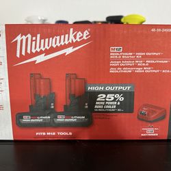 Six (6) Milwaukee M12 5.0 HO Batteries