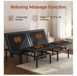 NIB Yaheetech Split King Adjustable Bed Frame with Remotes