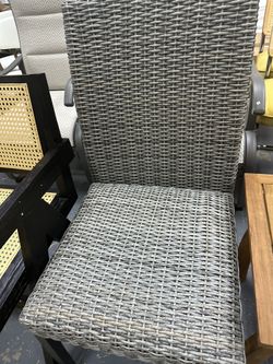 6 Pcs Bistro Patio Chairs.  Stackable.  Black. 