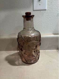 Purplish grey 8” bottle with cork