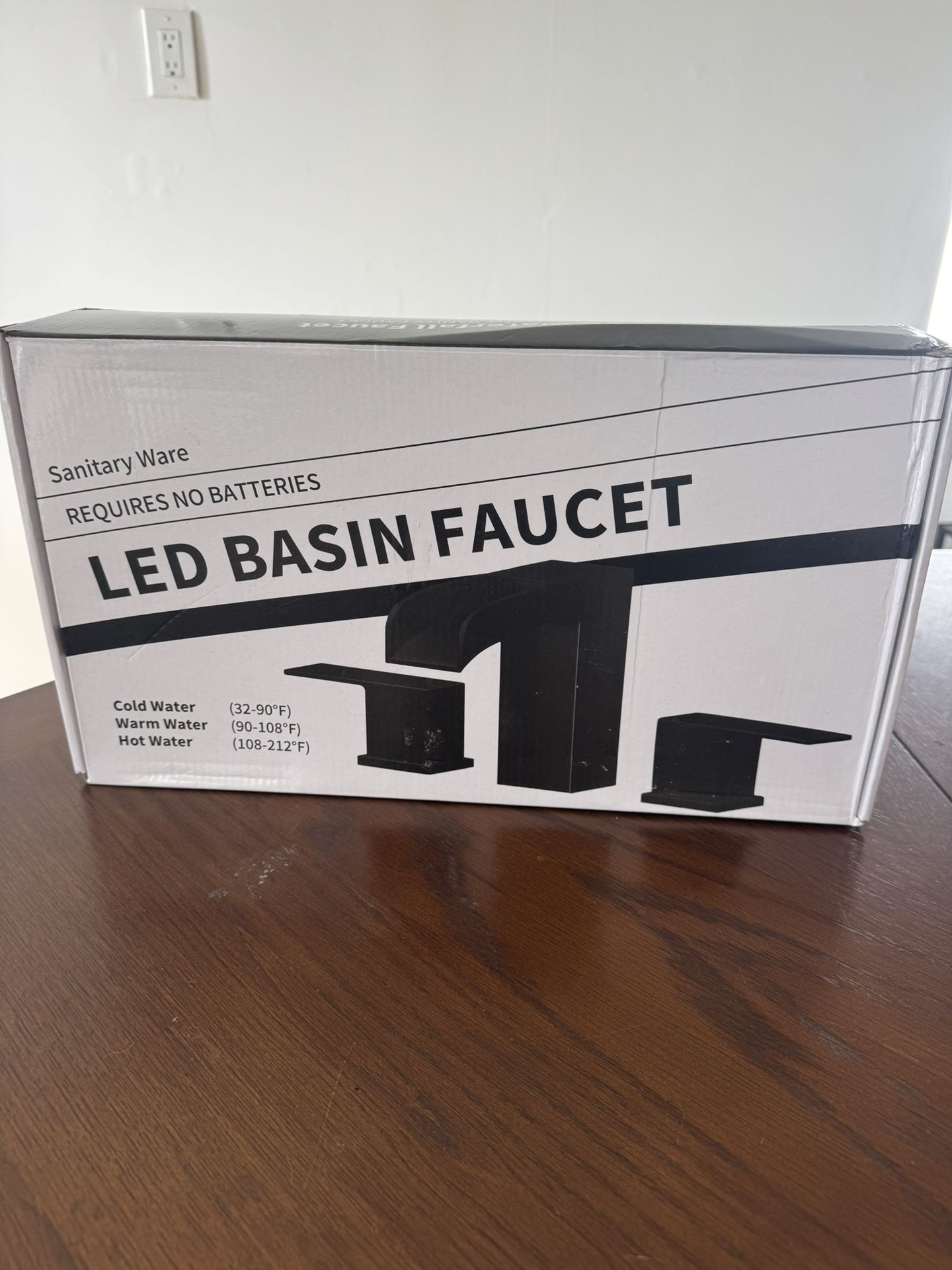 LED Sleek Waterfall Bathroom Faucet