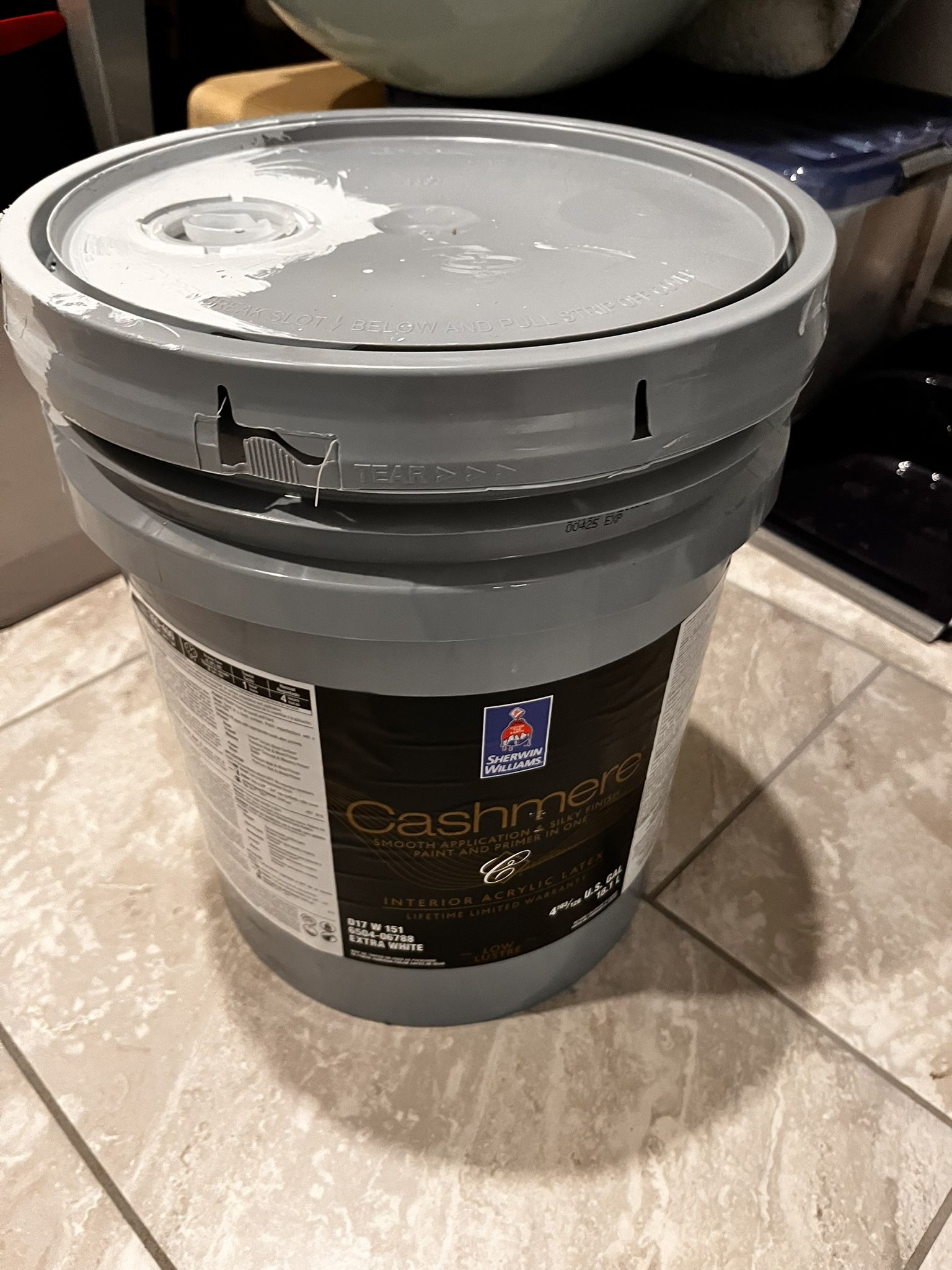 Sherwin-Williams SW 6232 Misty – 5 Gallon Paint (Almost Full)