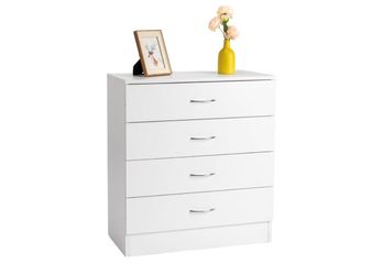 4 Drawer Dresser, Modern Small Chest of Drawers Compact Dresser Chest with 4 Storage Drawers, Multipurpose Furniture for Bedroom, Nursery, Living Room