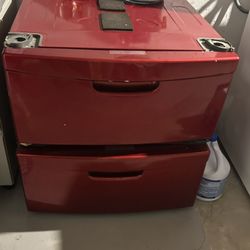 Red Washing Machine Pedestals 