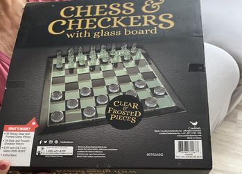 Chess And Checkers with Glass Board