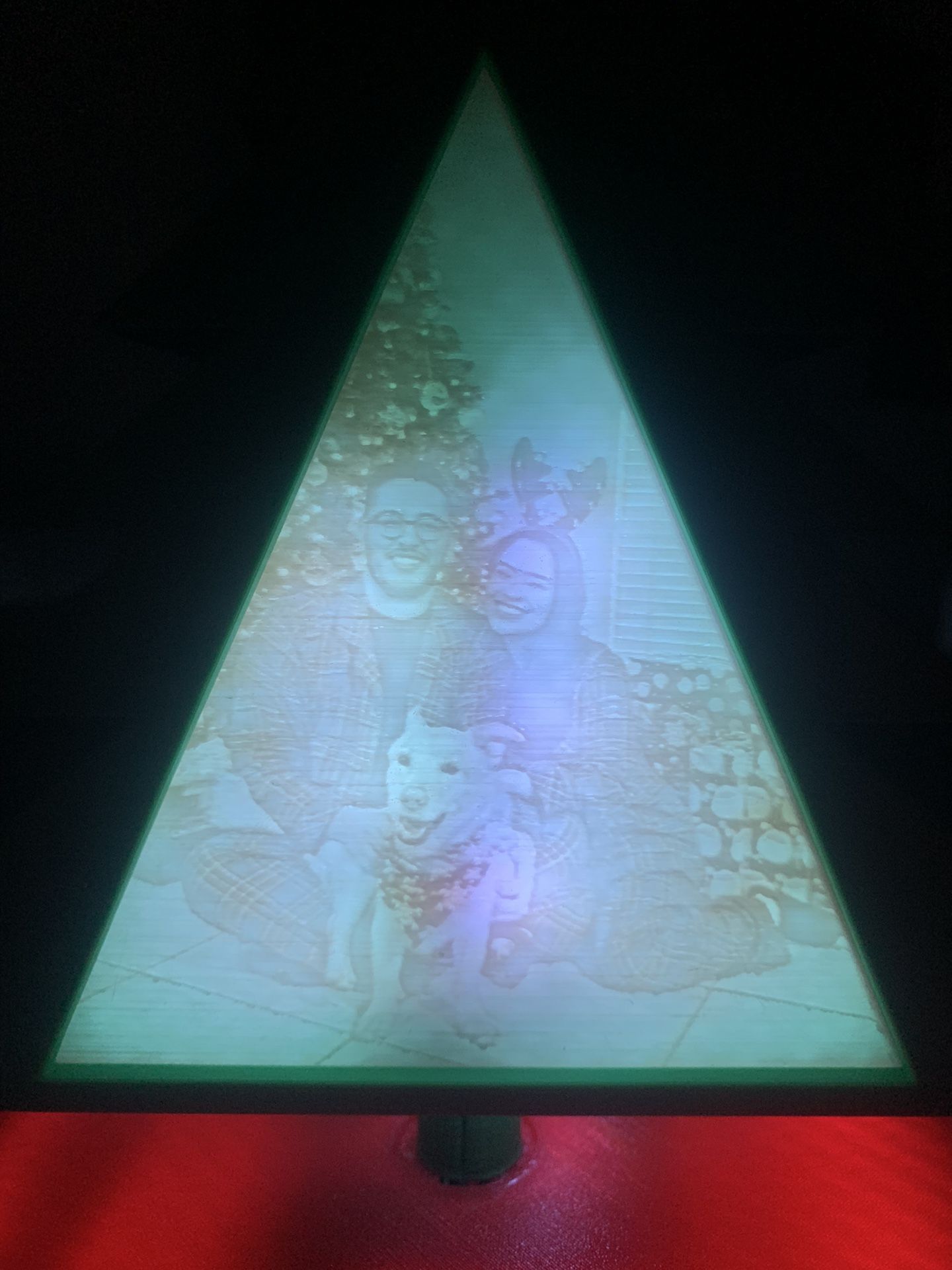 Custom Made to Order Christmas tree Lithophane.